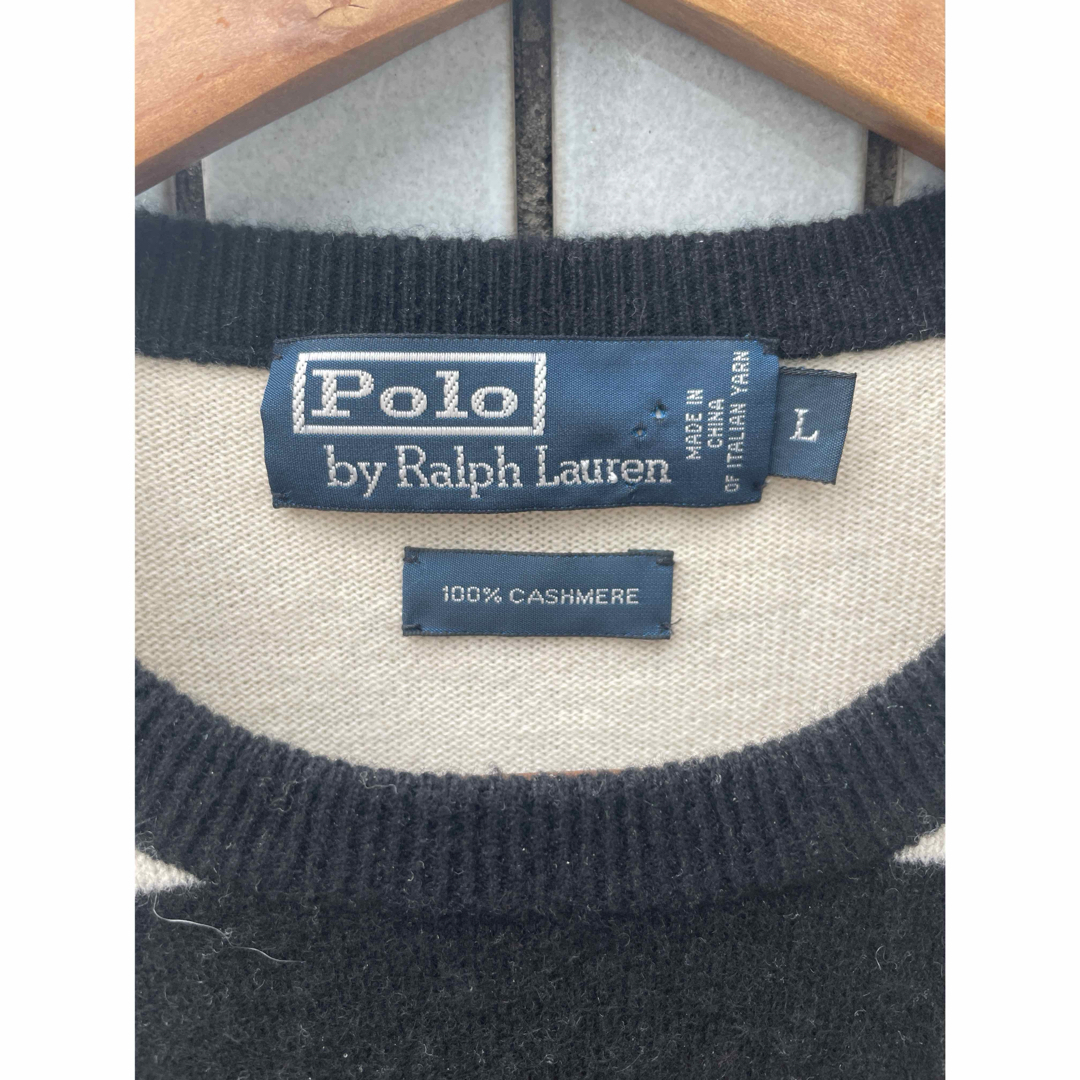 Polo by Ralph Laurenカシミヤ100%ボーダーニットL メンズのトップス(ニット/セーター)の商品写真