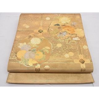 平和屋野田店■太鼓柄袋帯　螺鈿　格天井雪輪花文　金彩　逸品　n-hj9165(帯)