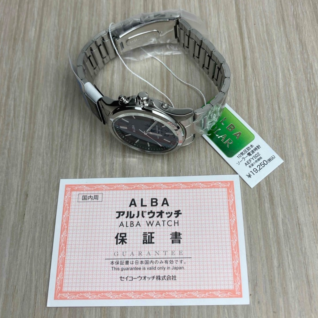 ALBA(アルバ)のSEIKO アルバ メンズ　ソーラー電波腕時計　AEFY502 メンズの時計(腕時計(アナログ))の商品写真