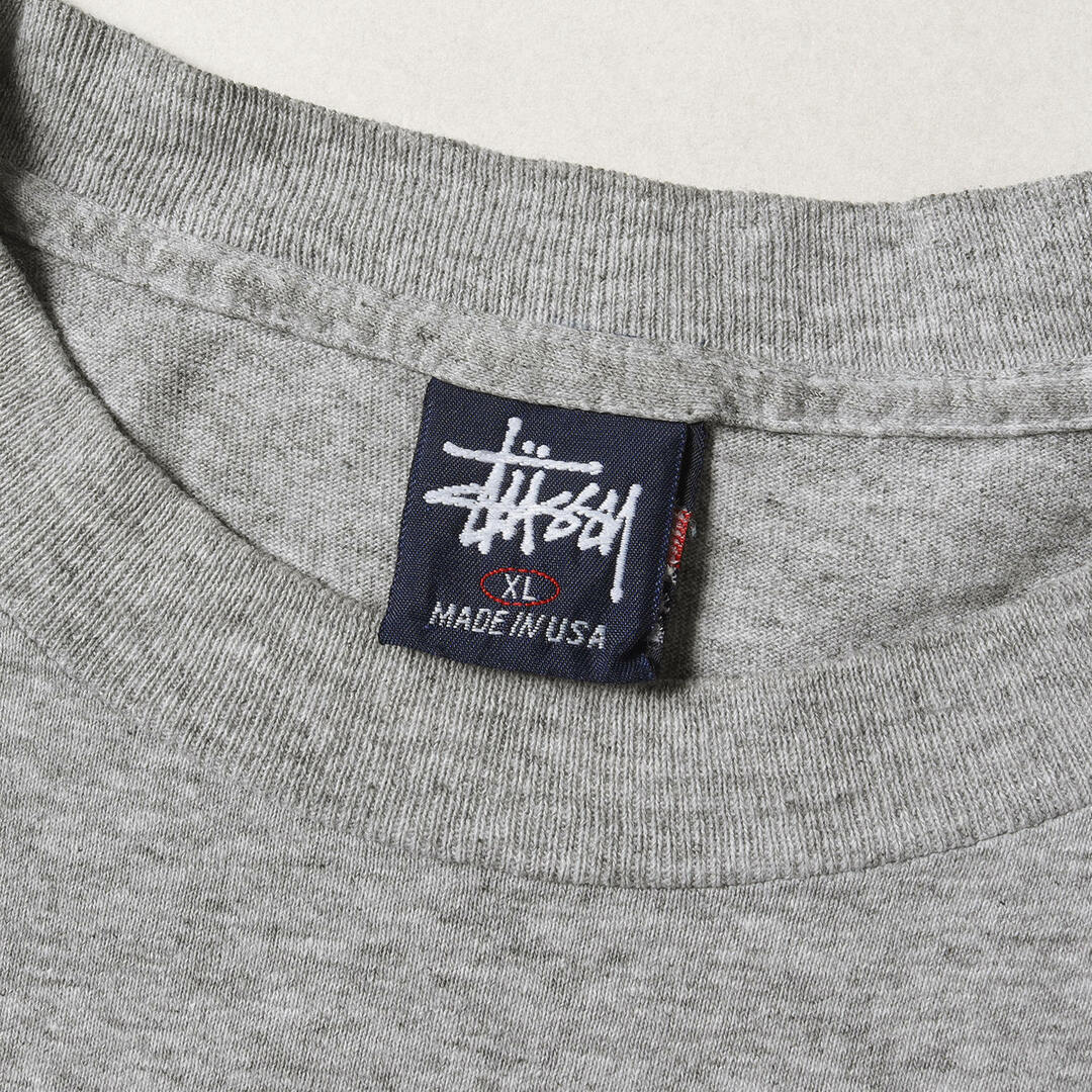 STUSSY(ステューシー)のSTUSSY ステューシー Tシャツ サイズ:XL 90s OLD STUSSY 紺タグ クラウンロゴ クルーネック 半袖Tシャツ USA製 ヘザーグレー 90年代 トップス カットソー【メンズ】【中古】 メンズのトップス(Tシャツ/カットソー(半袖/袖なし))の商品写真