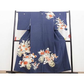 平和屋野田店■訪問着　駒刺繍　花籠文　金彩　逸品　n-yc6198(着物)