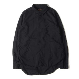 ブラックコムデギャルソン(BLACK COMME des GARCONS)のBLACK COMME des GARCONS ブラック コムデギャルソン シャツ サイズ:L 19AW 製品染め フロント レイヤード ポリローン 長袖シャツ 変型 二重 切替 デザイナーズ ブラック 黒 日本製 トップス カジュアルシャツ【メンズ】【中古】(シャツ)