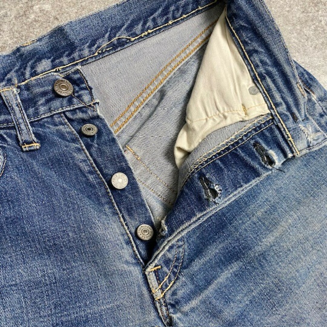 Levi's(リーバイス)のジャンクコンディション 60's Levi's 503BXX 最終 デニム 刻印W 赤耳 BIG E 赤タブ リペア ヴィンテージ 296U メンズのパンツ(デニム/ジーンズ)の商品写真