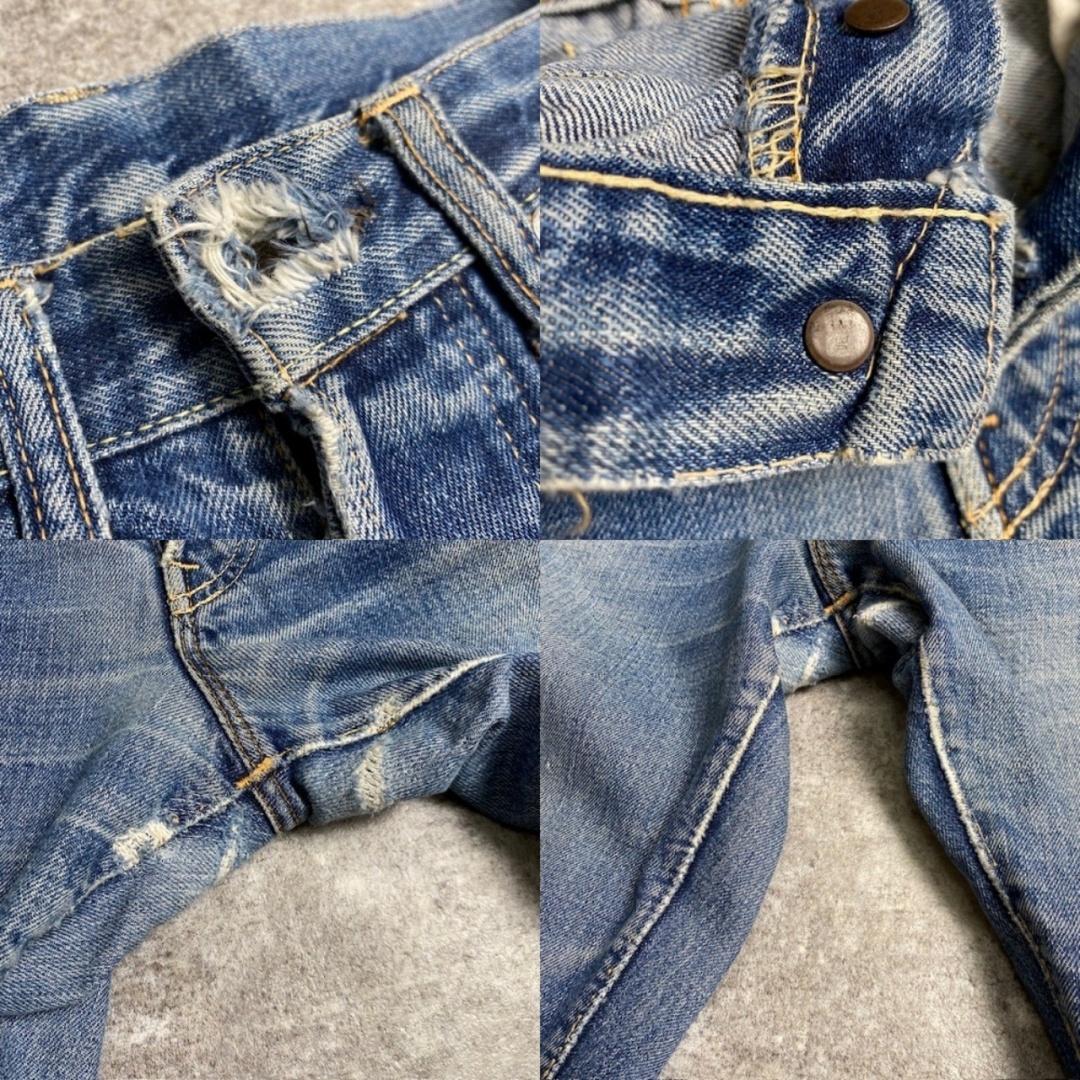 Levi's(リーバイス)のジャンクコンディション 60's Levi's 503BXX 最終 デニム 刻印W 赤耳 BIG E 赤タブ リペア ヴィンテージ 296U メンズのパンツ(デニム/ジーンズ)の商品写真