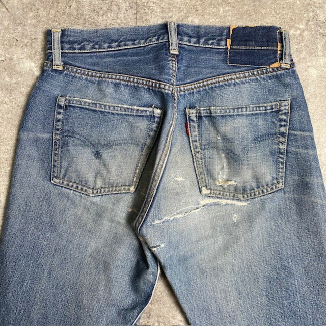 Levi's(リーバイス)のジャンクコンディション 60's Levi's 503BXX 最終 デニム 刻印W 赤耳 BIG E 赤タブ リペア ヴィンテージ 296U メンズのパンツ(デニム/ジーンズ)の商品写真