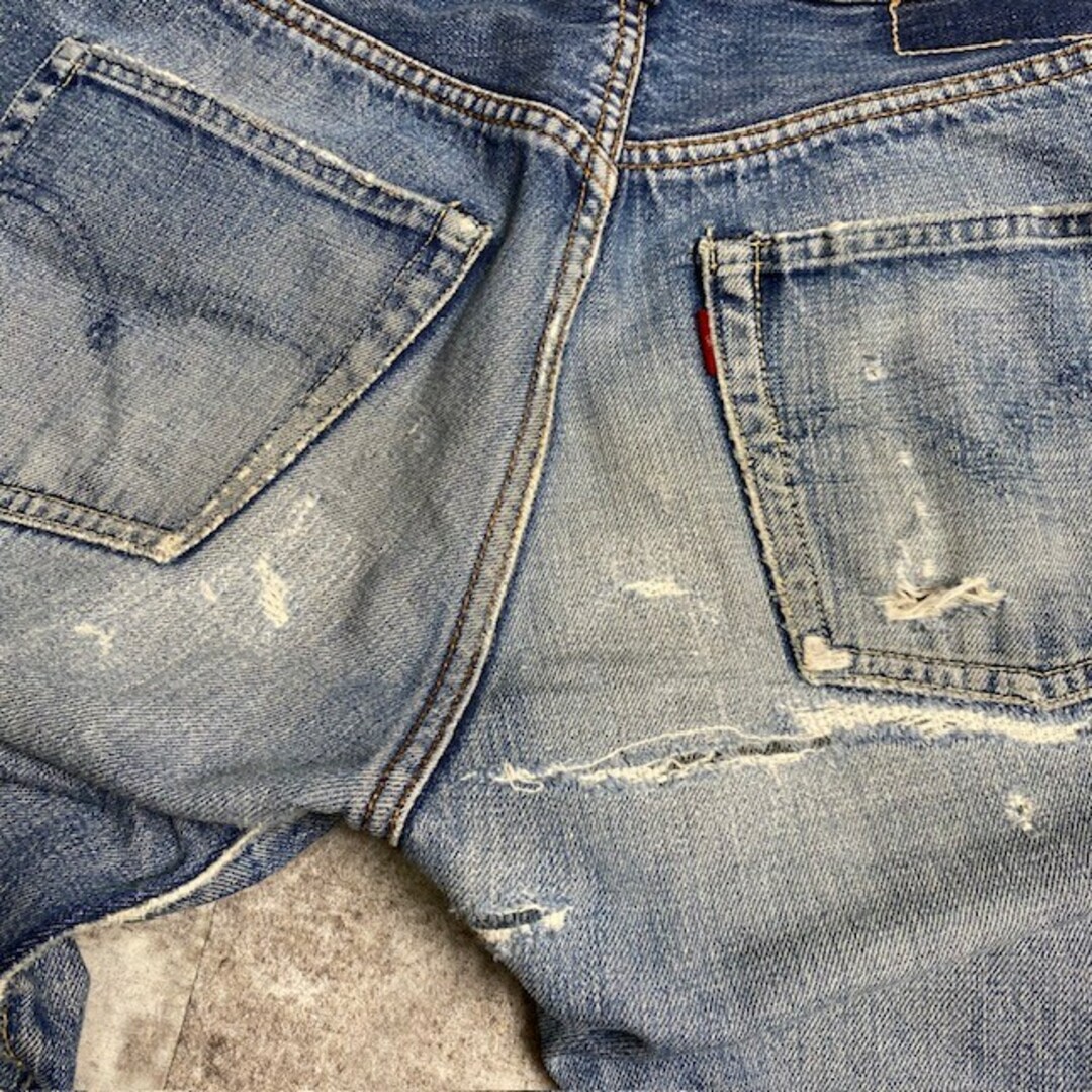 Levi's(リーバイス)のジャンクコンディション 60's Levi's 503BXX 最終 デニム 刻印W 赤耳 BIG E 赤タブ リペア ヴィンテージ 296U メンズのパンツ(デニム/ジーンズ)の商品写真