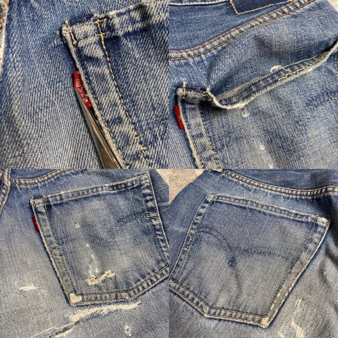 Levi's(リーバイス)のジャンクコンディション 60's Levi's 503BXX 最終 デニム 刻印W 赤耳 BIG E 赤タブ リペア ヴィンテージ 296U メンズのパンツ(デニム/ジーンズ)の商品写真