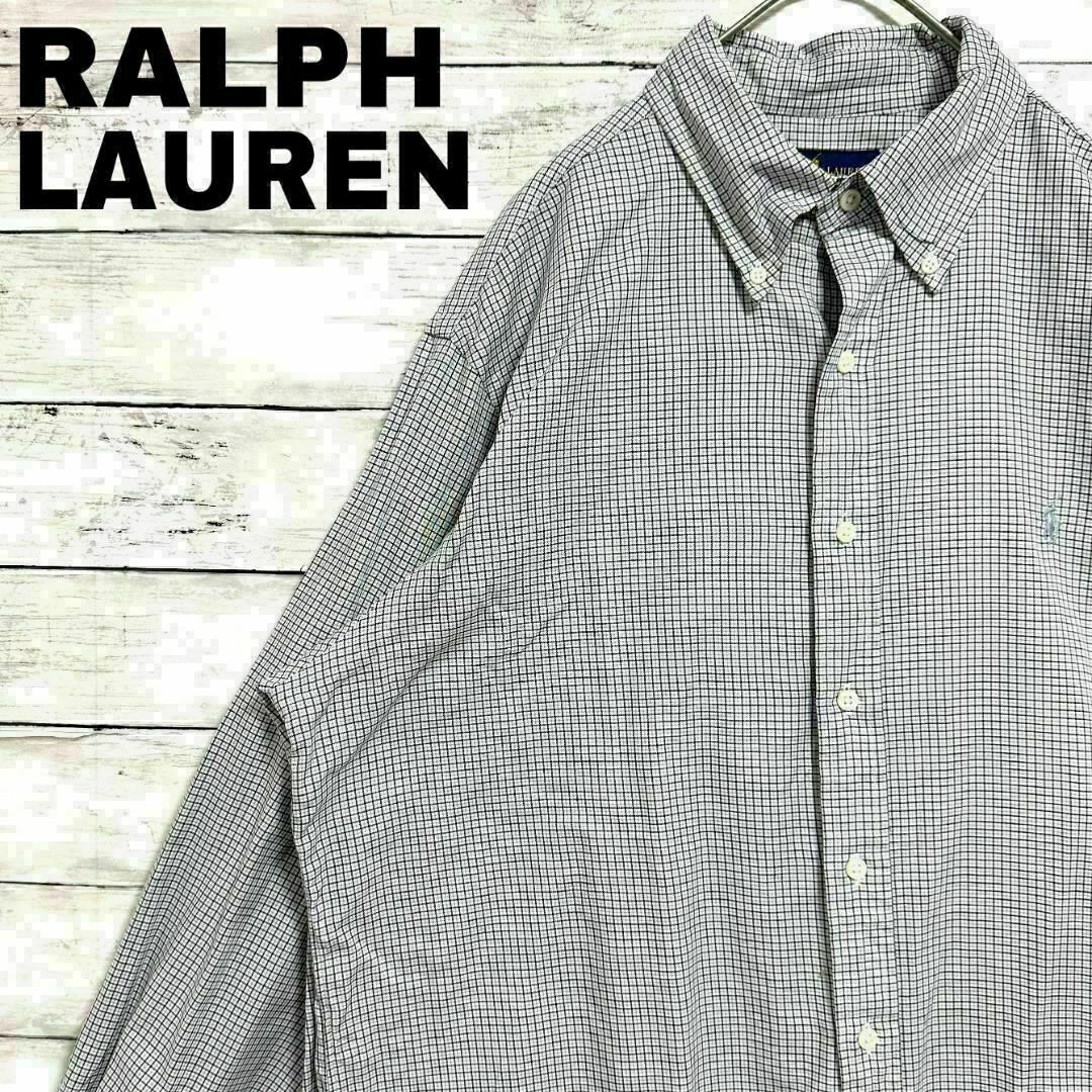 Ralph Lauren(ラルフローレン)の49W US古着ラルフローレン BD半袖シャツ チェック ポニー刺繍メンズ古着 メンズのトップス(シャツ)の商品写真