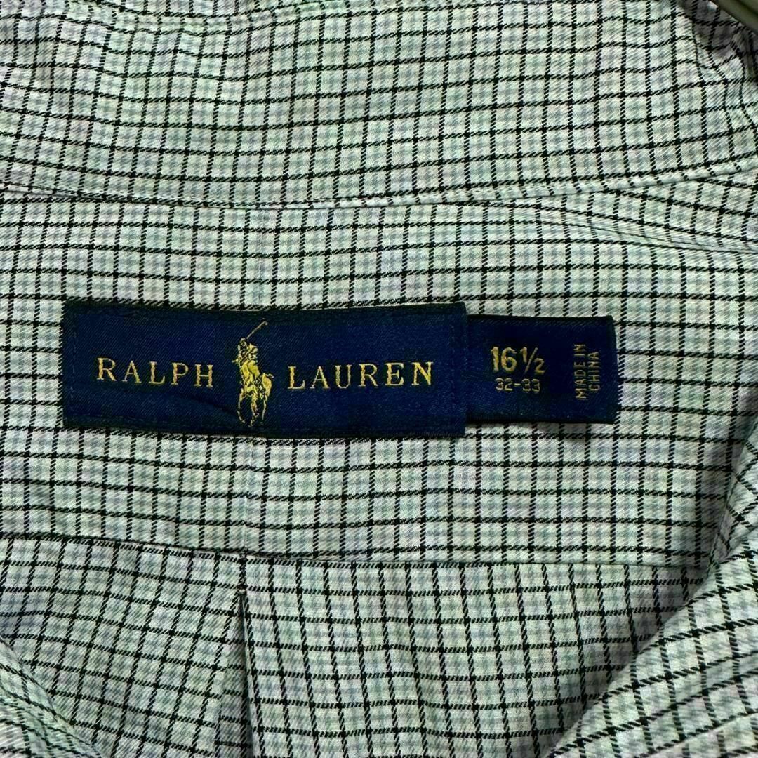 Ralph Lauren(ラルフローレン)の49W US古着ラルフローレン BD半袖シャツ チェック ポニー刺繍メンズ古着 メンズのトップス(シャツ)の商品写真