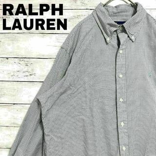 ラルフローレン(Ralph Lauren)の49W US古着ラルフローレン BD半袖シャツ チェック ポニー刺繍メンズ古着(シャツ)