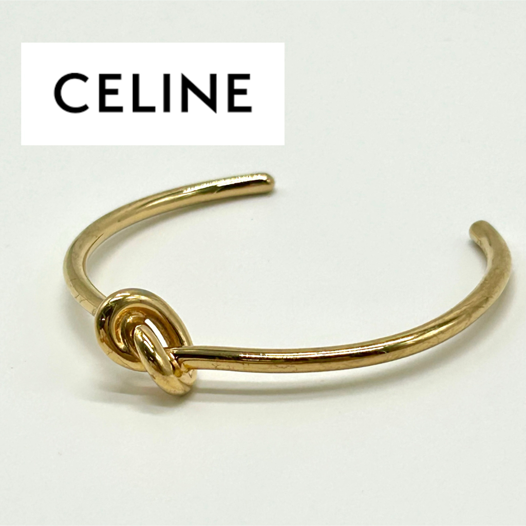 celine(セリーヌ)のセリーヌ　バングル　ブレスレット　ノット　ゴールド　Mサイズ レディースのアクセサリー(ブレスレット/バングル)の商品写真