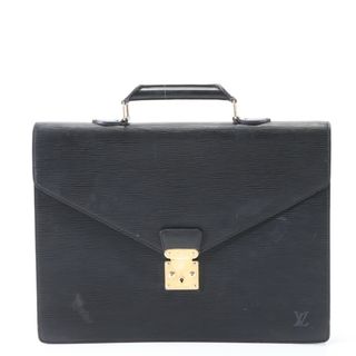 ルイヴィトン(LOUIS VUITTON)の美品 ルイヴィトン エピ セルヴィエット アンバサダー M54412 ビジネス バッグ 書類鞄 トート 通勤 本革 A4 メンズ YYM U9-8(ビジネスバッグ)