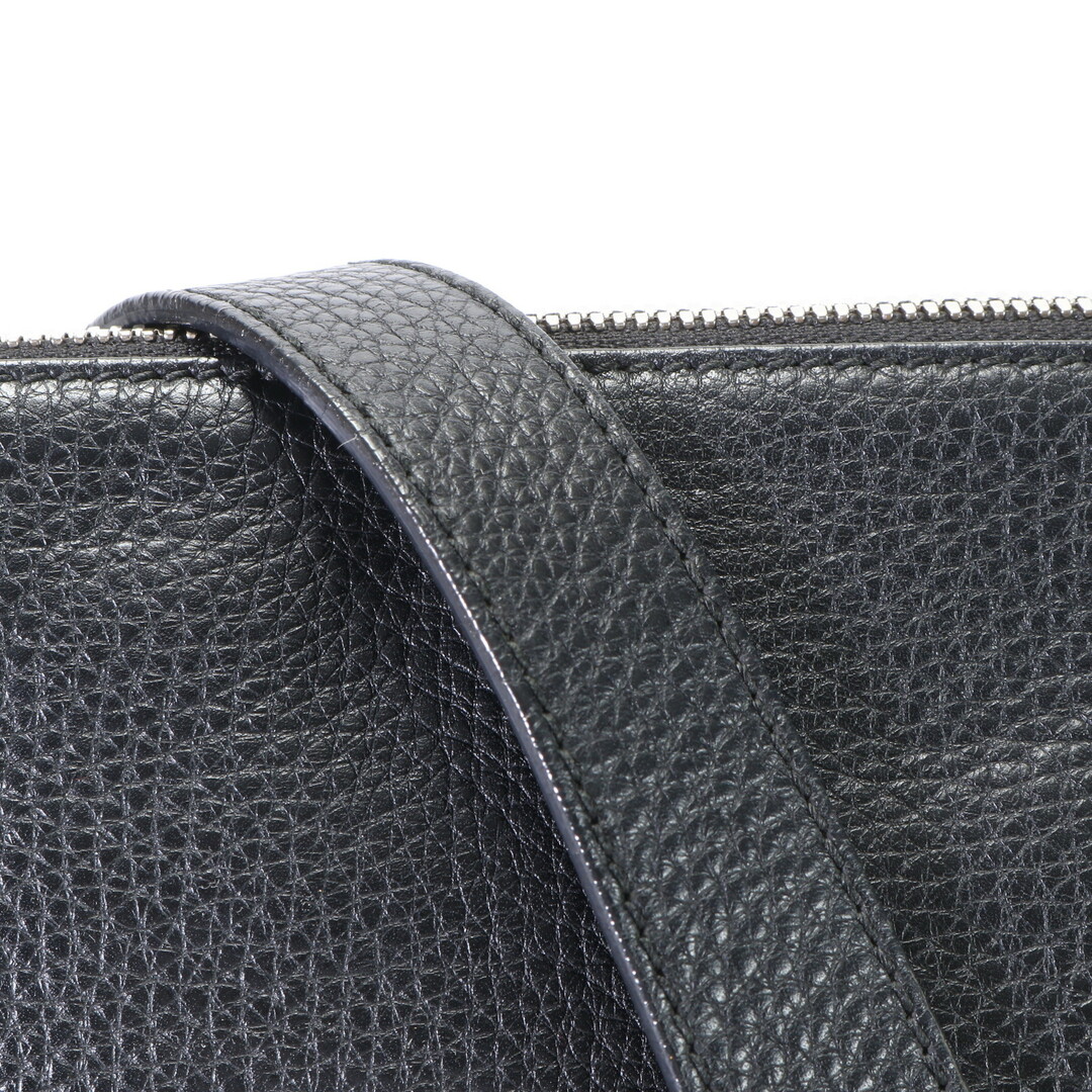 Gucci(グッチ)の美品 グッチ インターロッキング G 322059 レザー ショルダーバッグ 斜め掛け メッセンジャー 通勤 本革 ブラック メンズ EHM U3-2 メンズのバッグ(ショルダーバッグ)の商品写真