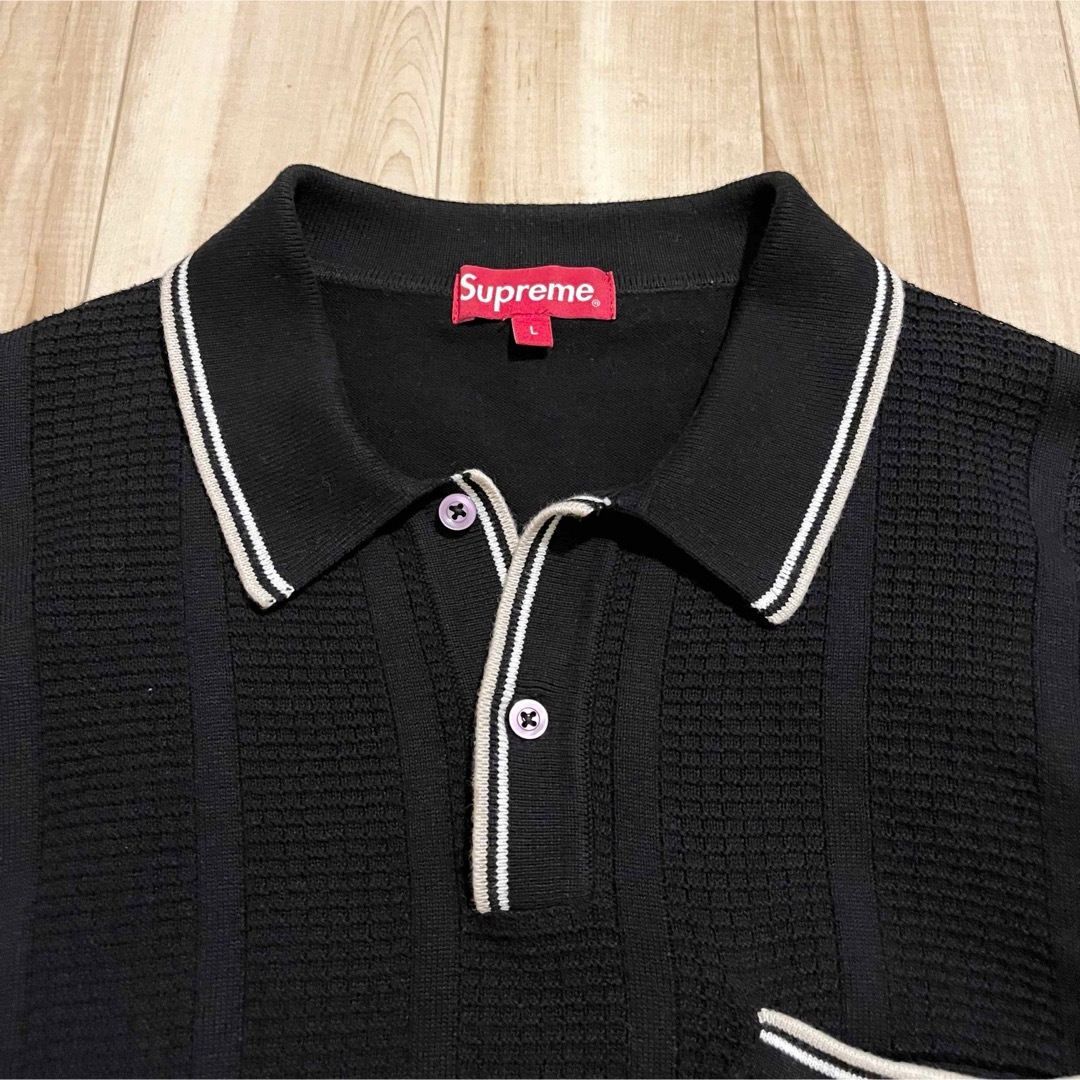 Supreme(シュプリーム)の激レア！19AW SUPREME “STRIPE RIB KNIT POLO” メンズのトップス(ニット/セーター)の商品写真