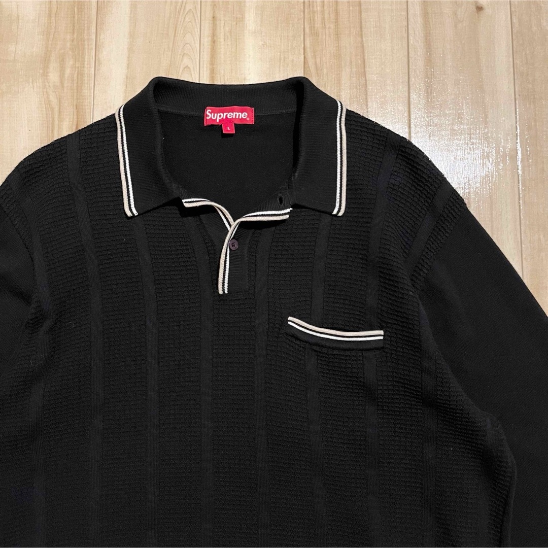 Supreme(シュプリーム)の激レア！19AW SUPREME “STRIPE RIB KNIT POLO” メンズのトップス(ニット/セーター)の商品写真