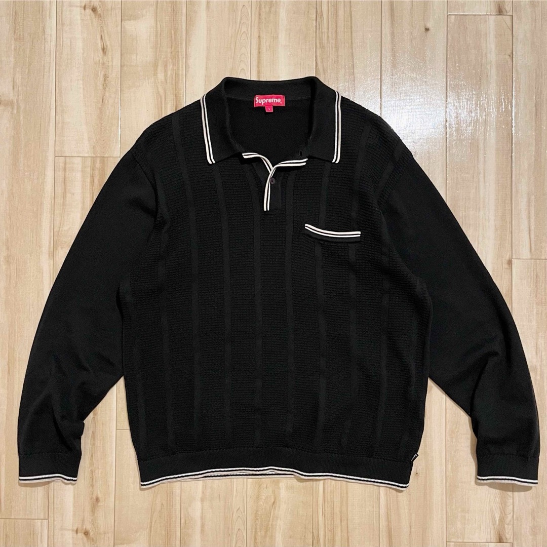 Supreme(シュプリーム)の激レア！19AW SUPREME “STRIPE RIB KNIT POLO” メンズのトップス(ニット/セーター)の商品写真