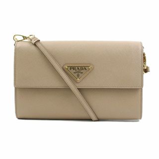 プラダ(PRADA)のプラダ PRADA  ショルダーウォレット レザー ベージュ レディース 送料無料【中古】 a0297(その他)