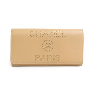 シャネル(CHANEL)のシャネル CHANEL 長財布 ドーヴィル レザー ベージュ レディース A81976 送料無料【中古】 a0298(財布)