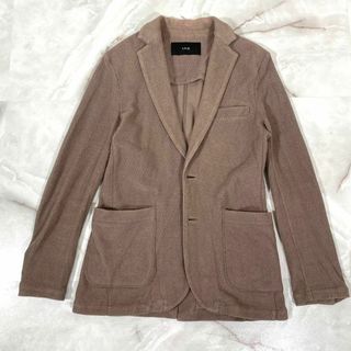 エイケイエム(AKM)のAKM KARAMI JERSEY 2B JACKET ブラウン　L パイル(テーラードジャケット)