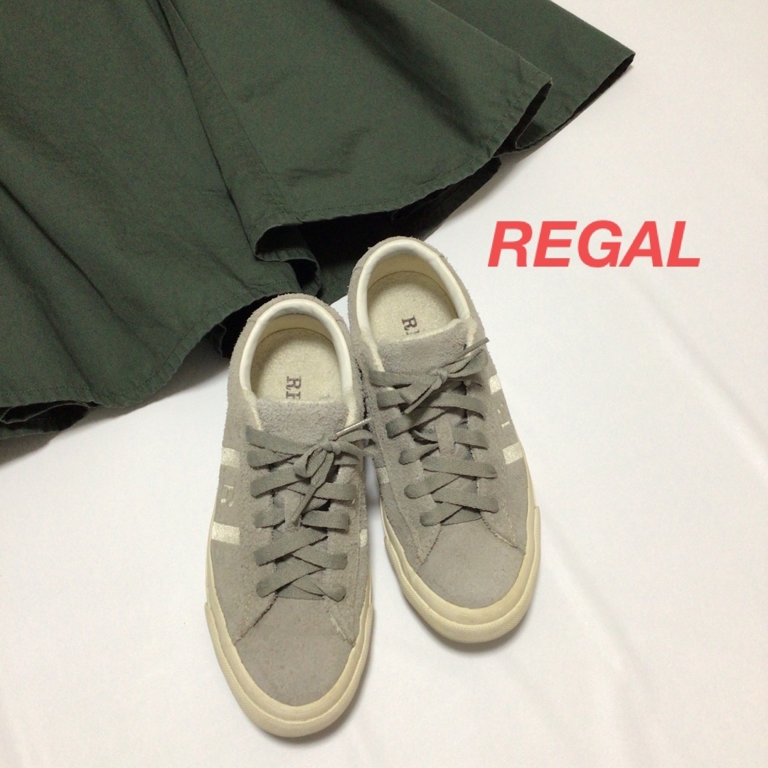 REGAL(リーガル)のREGAL リーガル 本革スエード ローカットスニーカー 大きめの22､5^^☆ レディースの靴/シューズ(スニーカー)の商品写真
