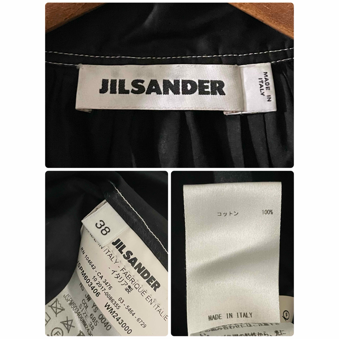 Jil Sander(ジルサンダー)のJIL SANDER ブラック ステッチシアーシャツ レディースのトップス(シャツ/ブラウス(長袖/七分))の商品写真