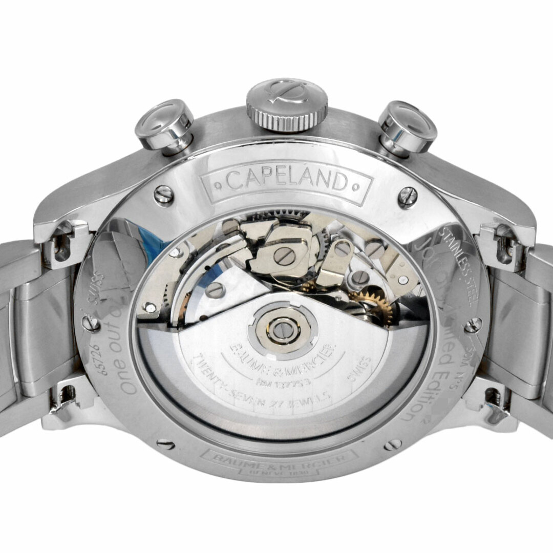 BAUME&MERCIER(ボームエメルシエ)のボーム＆メルシェ Baume & Mercier ケープランド クロノグラフ 日本限定130本 BMMOA10357 SS 腕時計 メンズ ホワイト文字盤【中古】 メンズの時計(腕時計(アナログ))の商品写真