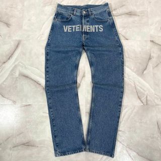 VETEMENTS - ヴェトモン　スワロフスキーロゴデニム　ストレート　XS(30インチ程度)