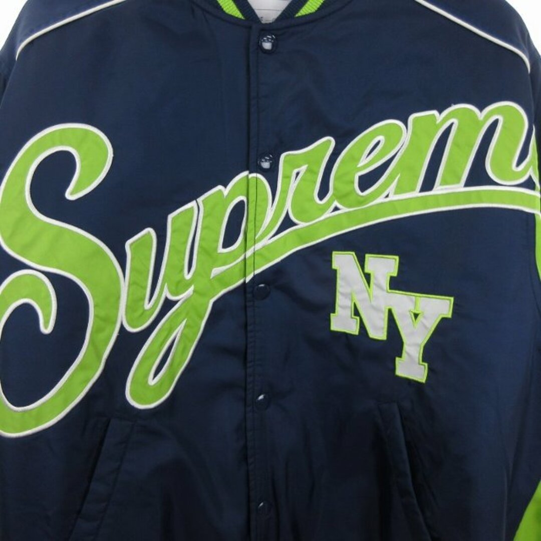 Supreme(シュプリーム)のシュプリーム 20AW 中綿ジャケット スタジャン NY 紺 緑 S ■SM1 メンズのジャケット/アウター(スタジャン)の商品写真