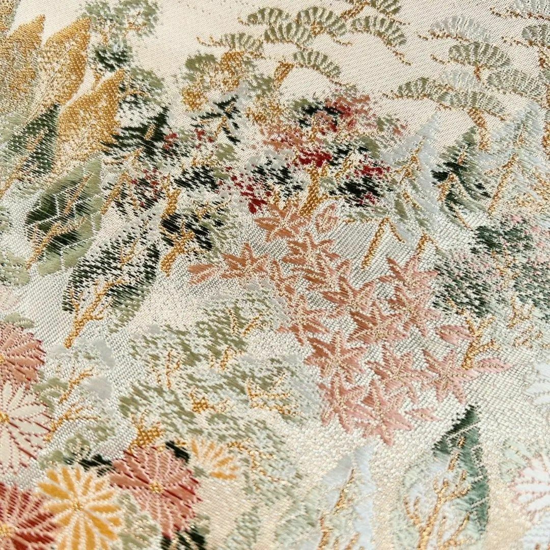 菊花　松　木々模様　金糸　袋帯　着物　025w レディースの水着/浴衣(その他)の商品写真