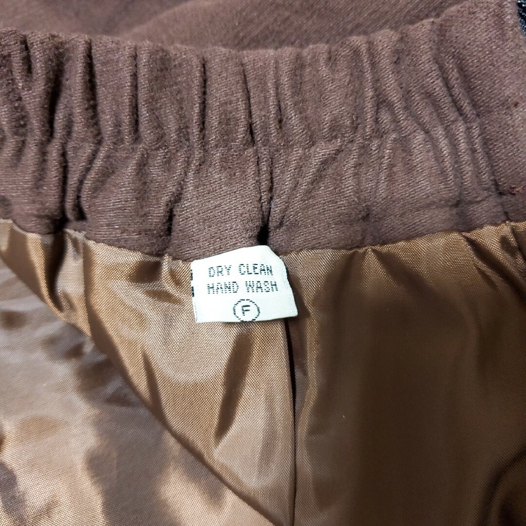 キュロット スカパン ブラウン 古着 レディースのパンツ(キュロット)の商品写真