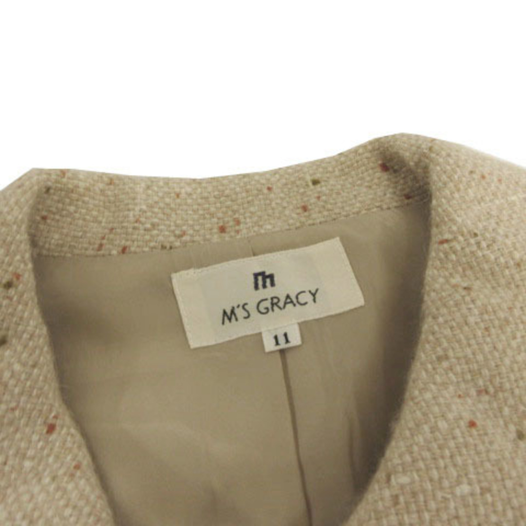 M'S GRACY(エムズグレイシー)のエムズグレイシー スーツ フォーマル ツイード ベージュ オレンジ カーキ 11 レディースのフォーマル/ドレス(礼服/喪服)の商品写真