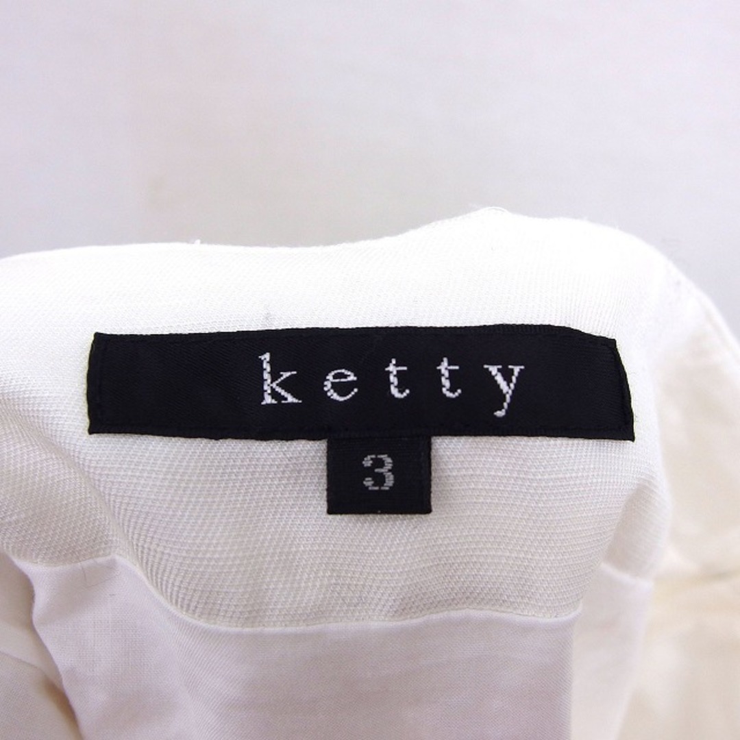 ketty(ケティ)のケティ KETTY 台形 スカート 膝丈 総柄 ライン 刺繍 ラメ混 レース 3 レディースのスカート(ひざ丈スカート)の商品写真