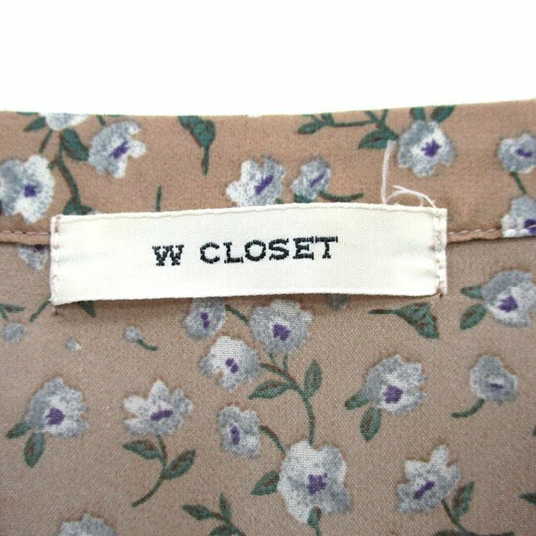 w closet(ダブルクローゼット)のダブルクローゼット w closet ワンピース ロング 七分袖 キーネック レディースのワンピース(ロングワンピース/マキシワンピース)の商品写真