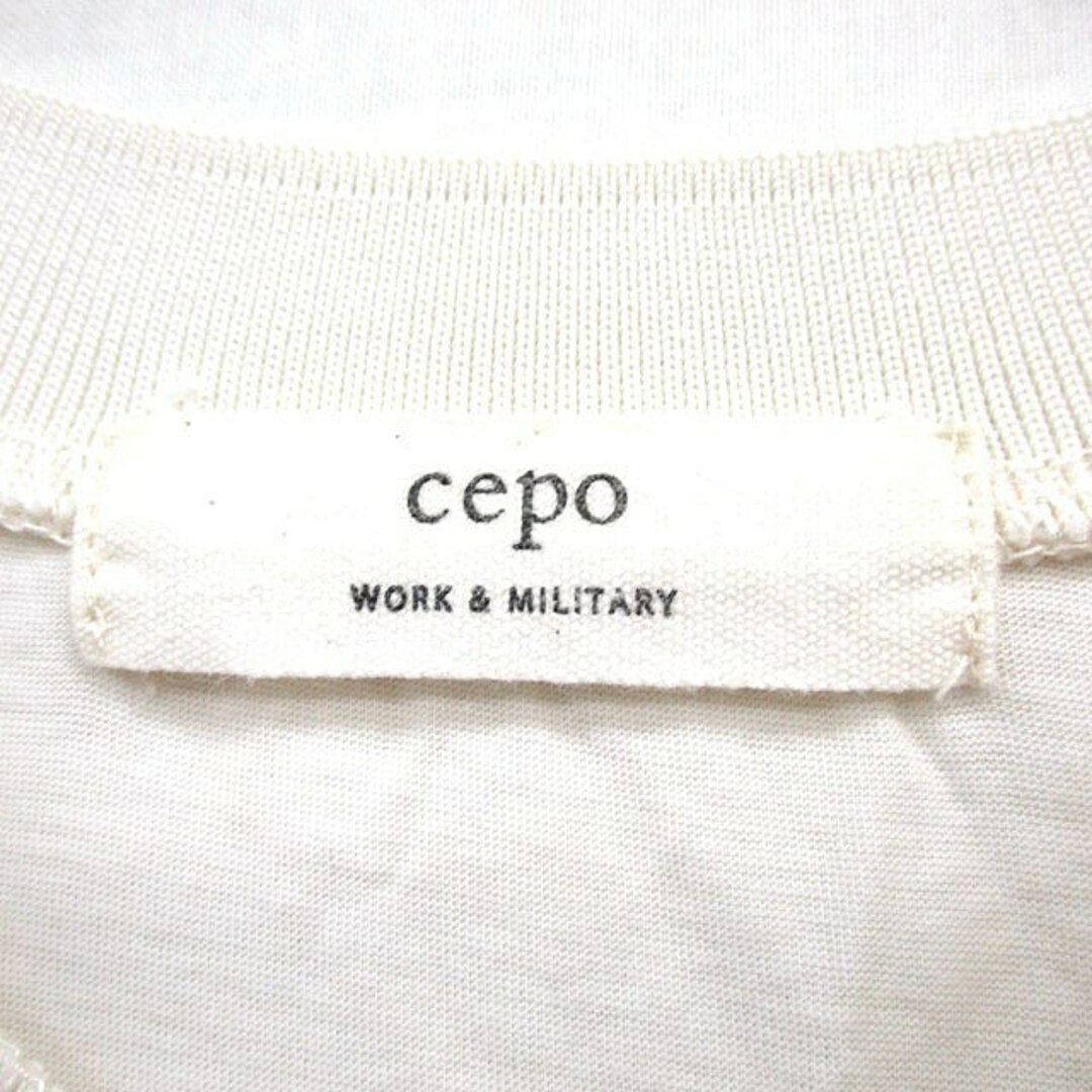 CEPO(セポ)のセポ CEPO カットソー Tシャツ 半袖 コットン シンプル M アイボリー レディースのトップス(カットソー(半袖/袖なし))の商品写真