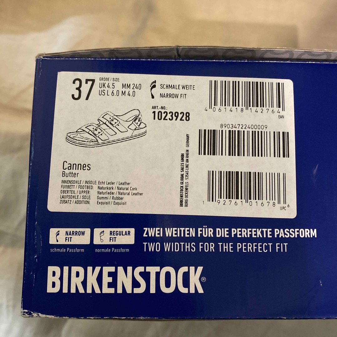 BIRKENSTOCK(ビルケンシュトック)の【新品】BIRKENSTOCK ビルケンシュトック カンヌ バター 37 レディースの靴/シューズ(サンダル)の商品写真