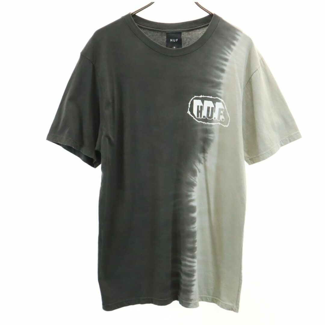 HUF(ハフ)のハフ バックプリント 半袖 Tシャツ M グレー系 HUF メンズ 古着 【240328】 メール便可 メンズのトップス(Tシャツ/カットソー(半袖/袖なし))の商品写真