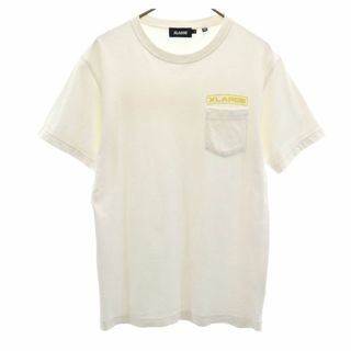 エクストララージ(XLARGE)のエクストララージ バックプリント 半袖 Tシャツ S ホワイト XLARGE ポケT メンズ 古着 【240328】 メール便可(Tシャツ/カットソー(半袖/袖なし))