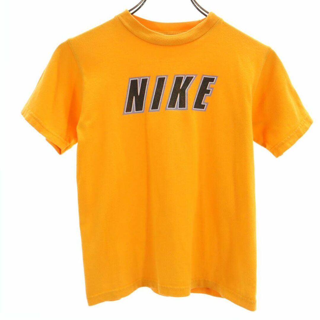 NIKE(ナイキ)のナイキ 90s 00s 白タグ オールド プリント 半袖 Tシャツ オレンジ NIKE キッズ 古着 【240328】 メール便可 キッズ/ベビー/マタニティのキッズ服男の子用(90cm~)(Tシャツ/カットソー)の商品写真