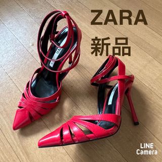 ザラ(ZARA)のZARA アンクルヒールサンダル　35 新品(サンダル)