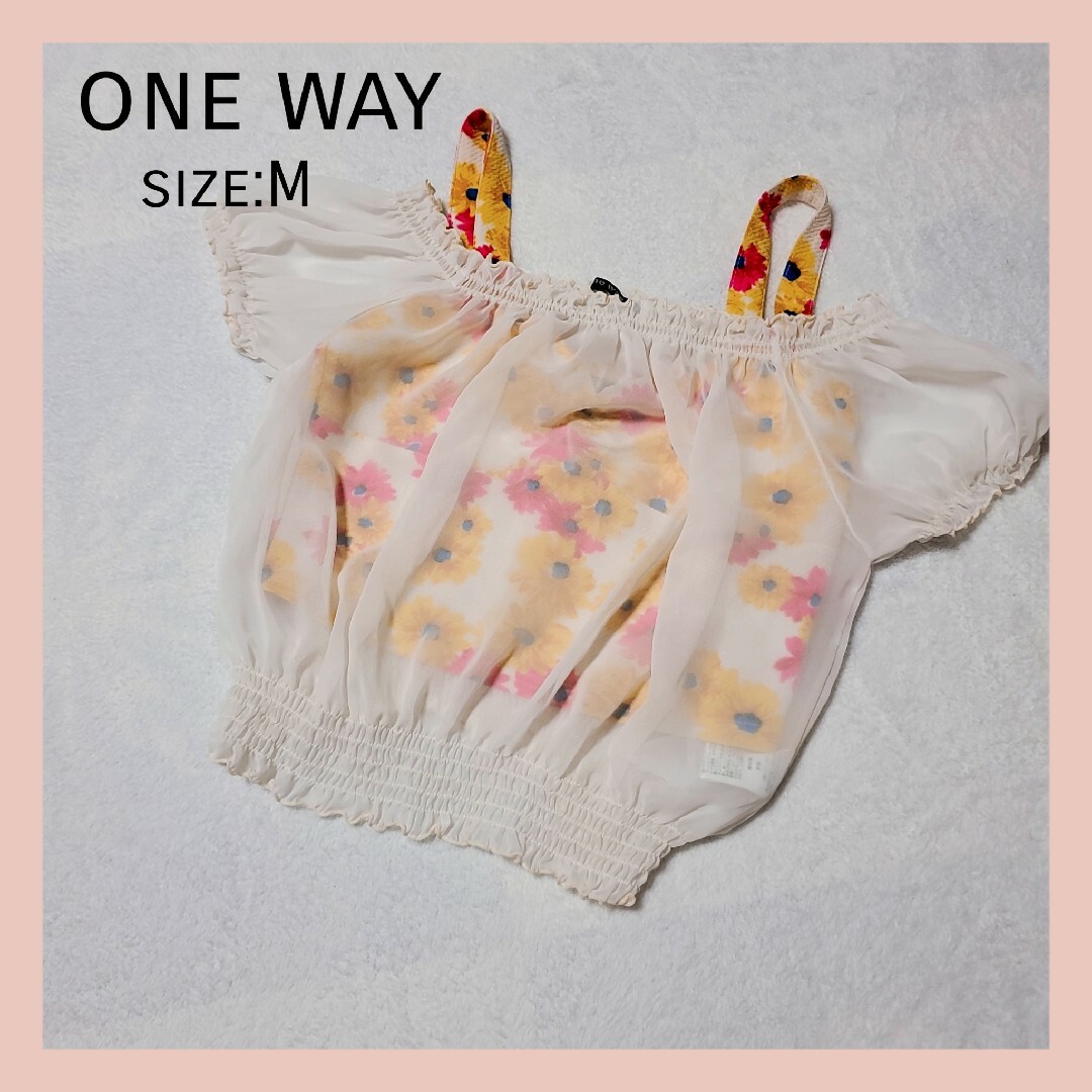 one*way(ワンウェイ)のone way オフショル ブラウス 花柄ビスチェ レディースのトップス(シャツ/ブラウス(半袖/袖なし))の商品写真