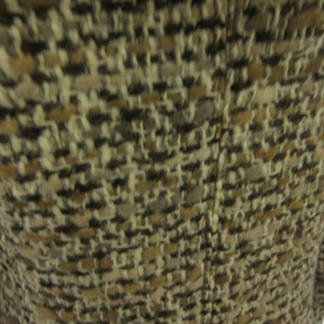 マックスマーラ ウール コート ジャケット フェイクファー付き 38 約M 茶 レディースのジャケット/アウター(ロングコート)の商品写真