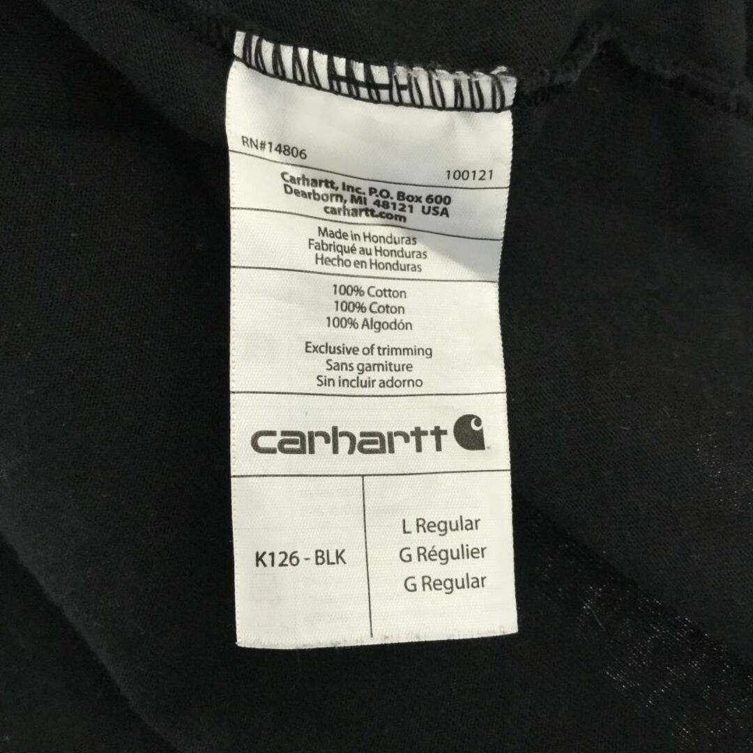 carhartt(カーハート)のカーハート 長袖 Tシャツ L ブラック Carhartt ロンT メンズ 古着 【240328】 メンズのトップス(Tシャツ/カットソー(七分/長袖))の商品写真