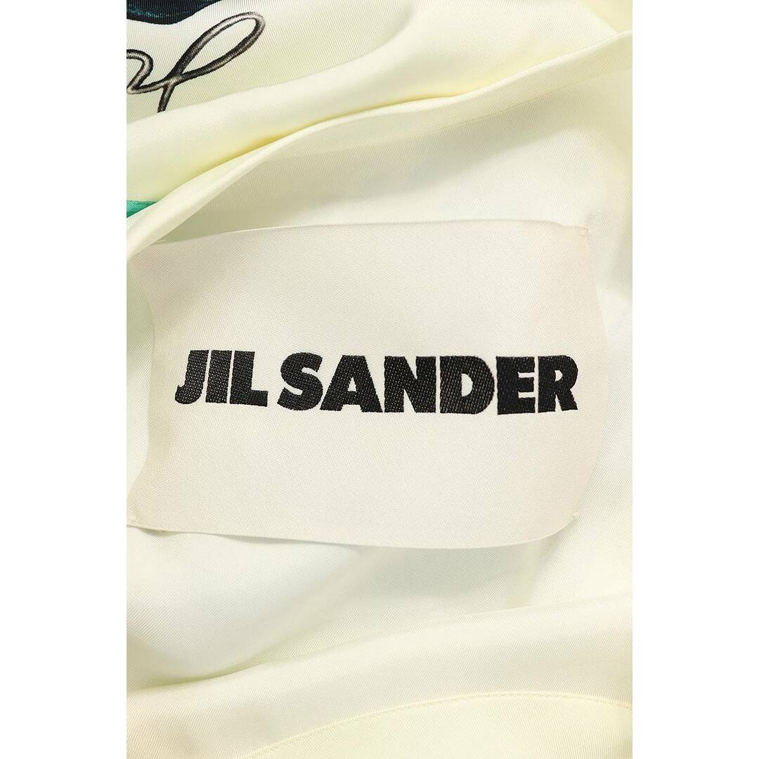 Jil Sander(ジルサンダー)のジルサンダー  23SS  J22TD0008 ショルダージップ総柄オーバーサイズシルクTシャツ メンズ 48 メンズのトップス(Tシャツ/カットソー(半袖/袖なし))の商品写真