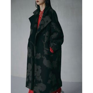 アメリヴィンテージ(Ameri VINTAGE)のAMERI  UND SHADOW FLOWER WOOL COAT Sサイズ(ロングコート)