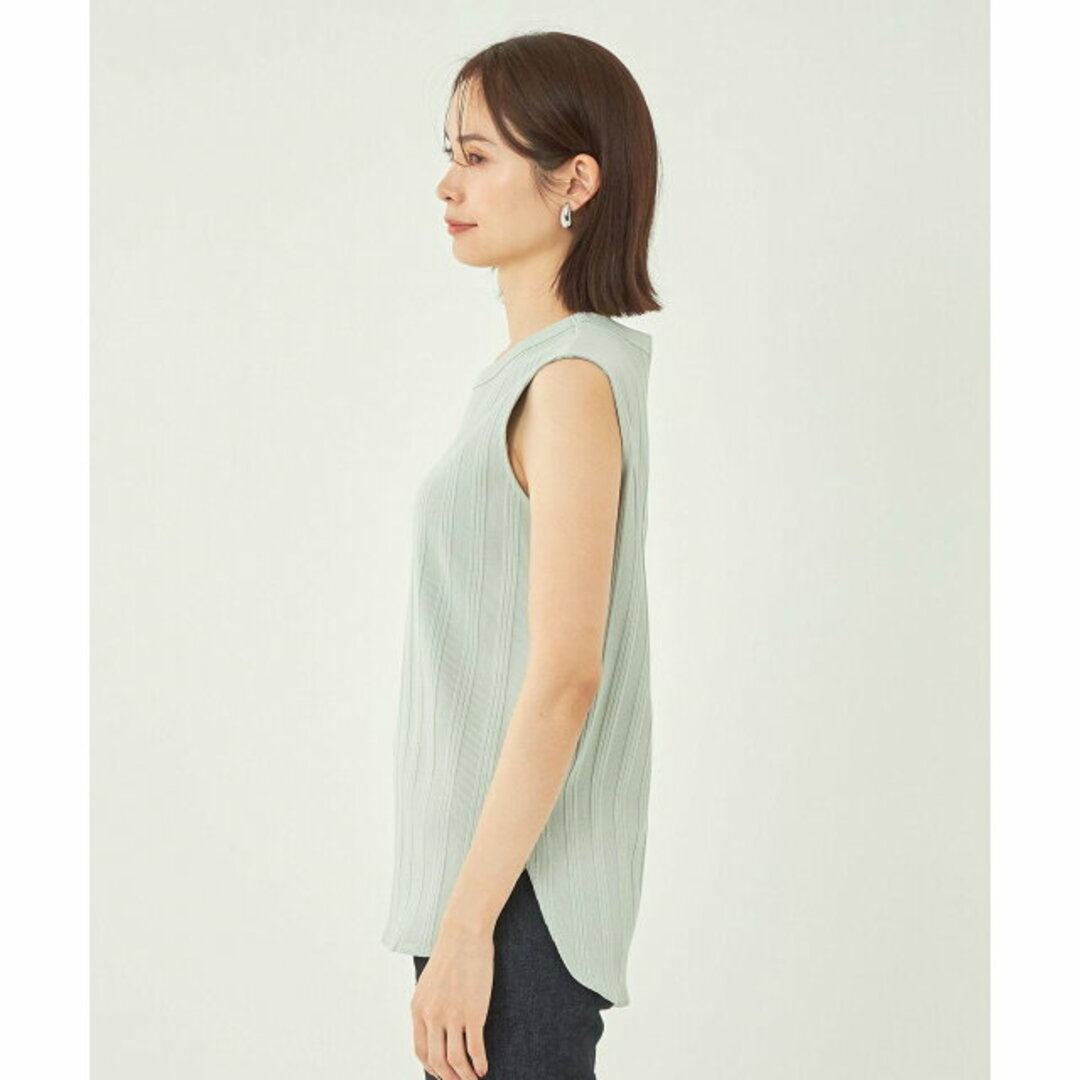 UNITED ARROWS green label relaxing(ユナイテッドアローズグリーンレーベルリラクシング)の【LT.BLUE】【FREE】<1_OF_MINE> GIZA テレコ ノースリーブ カットソー 2 -制菌・部屋干し防臭- レディースのトップス(カットソー(長袖/七分))の商品写真