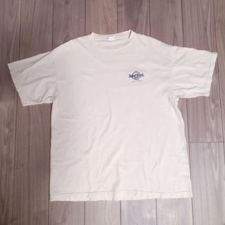 激安☆ハードロック　Tシャツ　メンズ　レディース　L  USA製　白(Tシャツ/カットソー(半袖/袖なし))