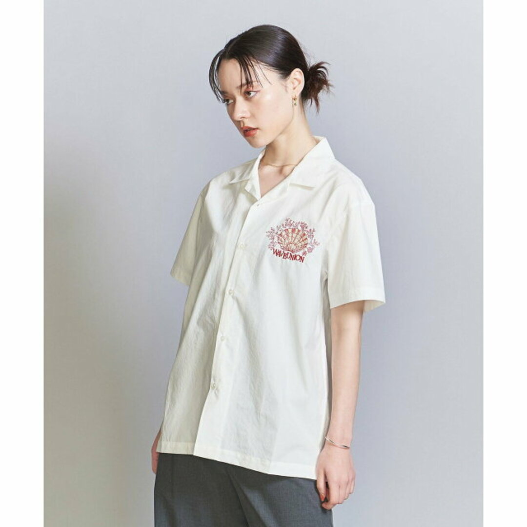 BEAUTY&YOUTH UNITED ARROWS(ビューティアンドユースユナイテッドアローズ)の【WHITE】【M】<WAVE UNION>エンブロイダリー シャツ レディースのトップス(シャツ/ブラウス(長袖/七分))の商品写真