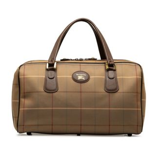 バーバリー(BURBERRY)のバーバリー チェック ハンドバッグ ボストンバッグ キャンバス レディース BURBERRY 【1-0143251】(ハンドバッグ)