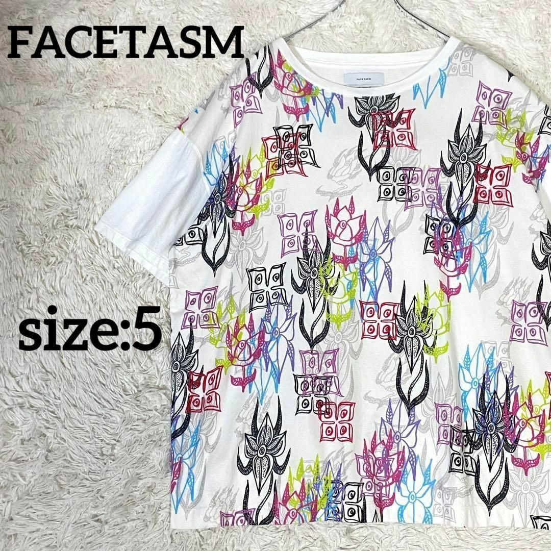 FACETASM(ファセッタズム)のファセッタズム　FLORAL BIG TEE ビッグシルエット　白　5 メンズのトップス(Tシャツ/カットソー(半袖/袖なし))の商品写真