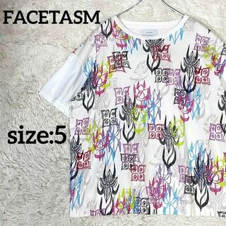 ファセッタズム(FACETASM)のファセッタズム　FLORAL BIG TEE ビッグシルエット　白　5(Tシャツ/カットソー(半袖/袖なし))